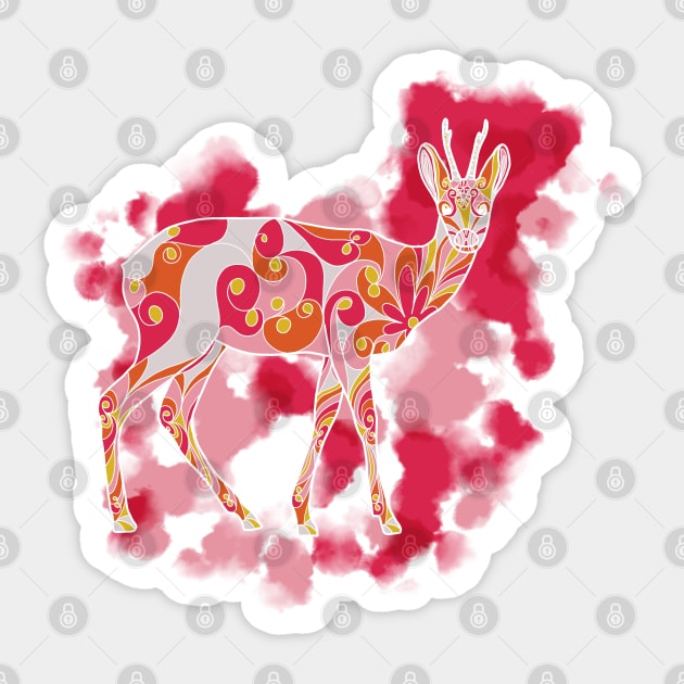 Roe buck boho Sticker by nobelbunt